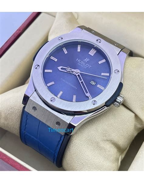 hublot watch blue leather strap|Hublot strap 15mm 19mm.